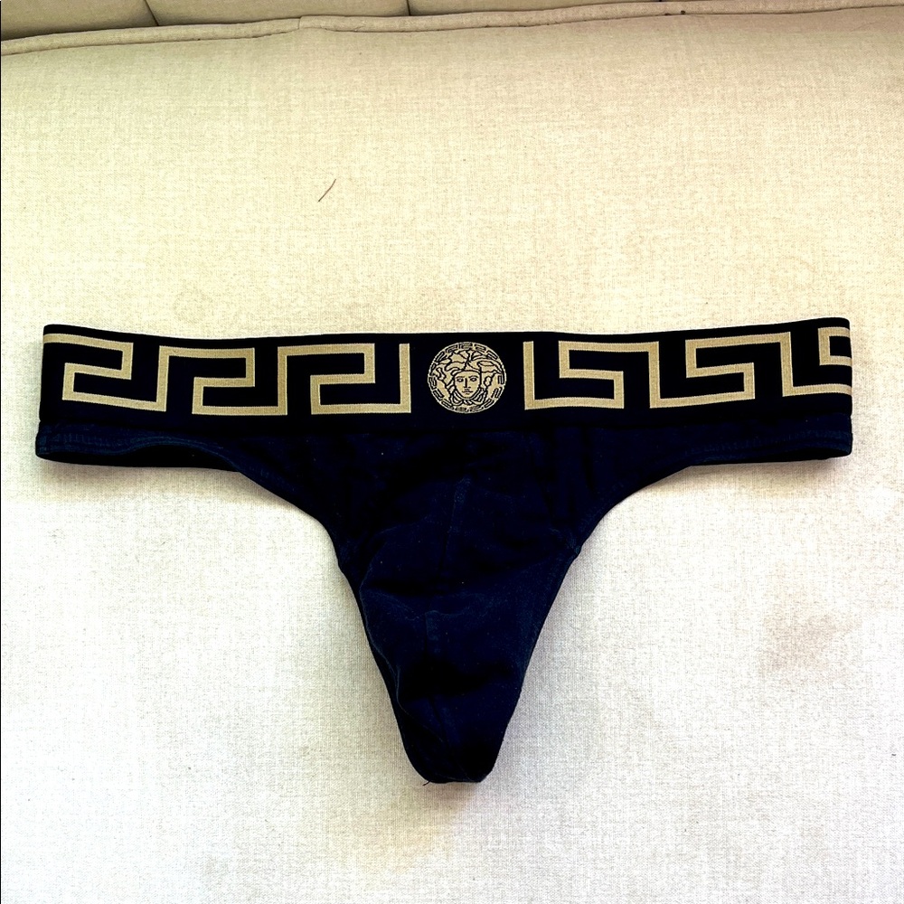 Versace Navy and Gold man Thong